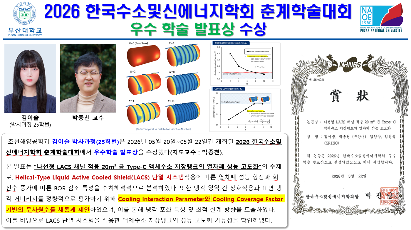 2026 한국수소 및 신에너지학회 춘계학술대회 우수학술 발표상 수상